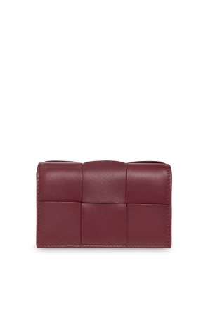 超美品　BOTTEGA VENETA Card Case On Chain Bottega Veneta Nappa Intrecciato Trio Card Case On Chain